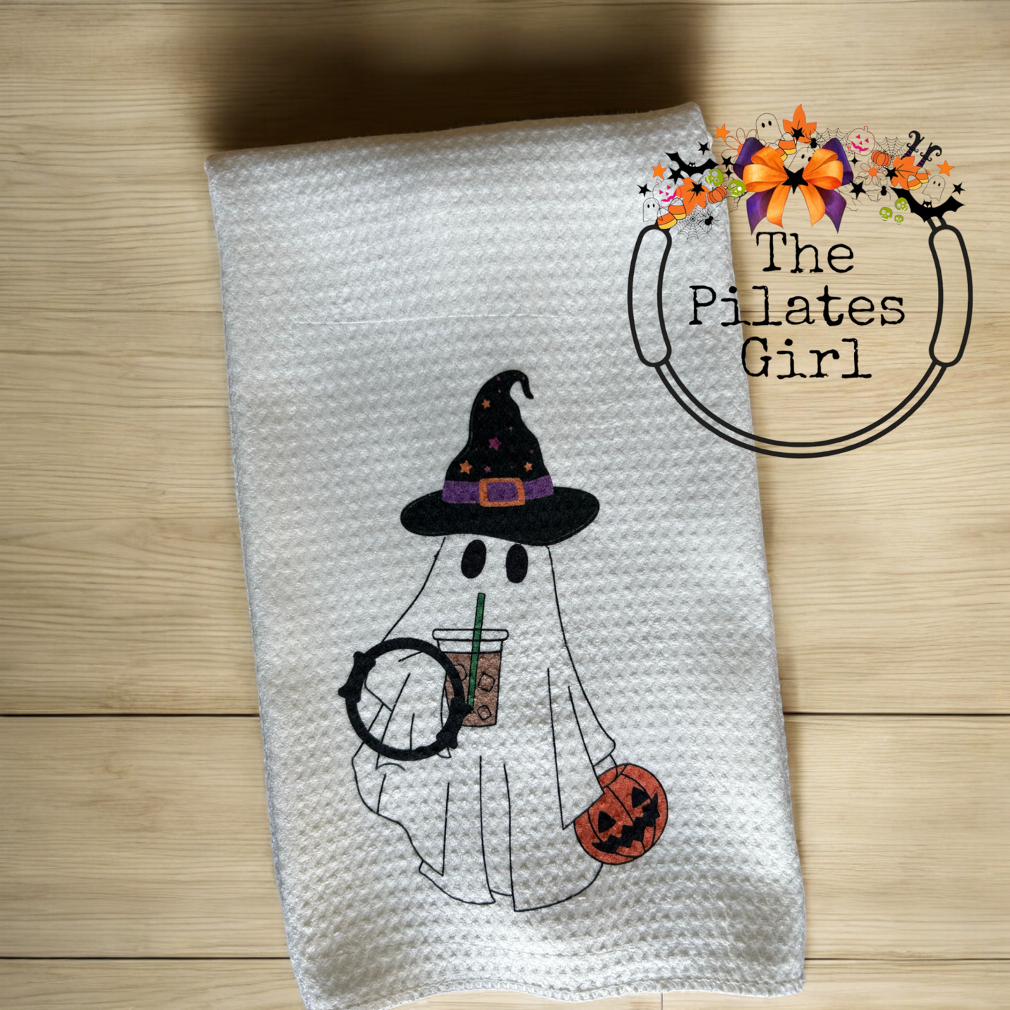 Pilates Before coffee is spooky towel. Pilates Witch, Pilates Halloween towel,  Pilates gifts