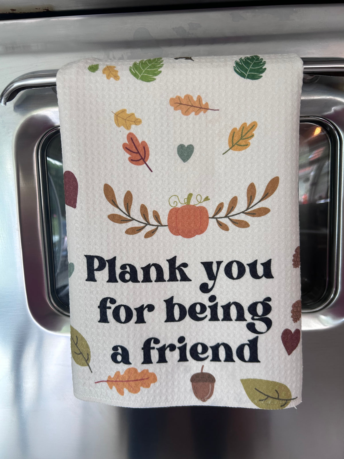 Plank You for Being a Friend Towel Fall edition - Funny Pilates Towel | ThePilatesGirl