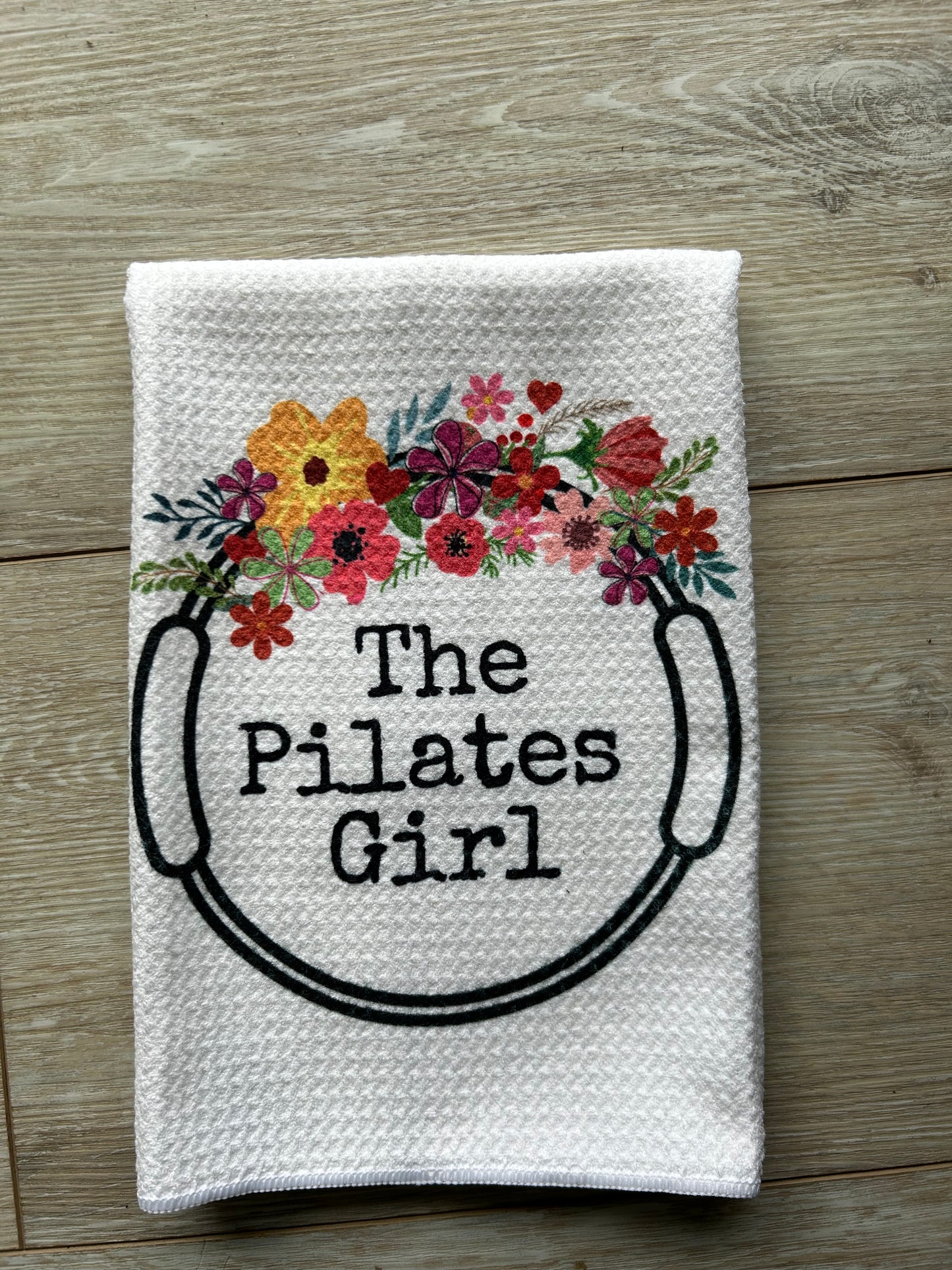 The Pilates Girl floral ring towel