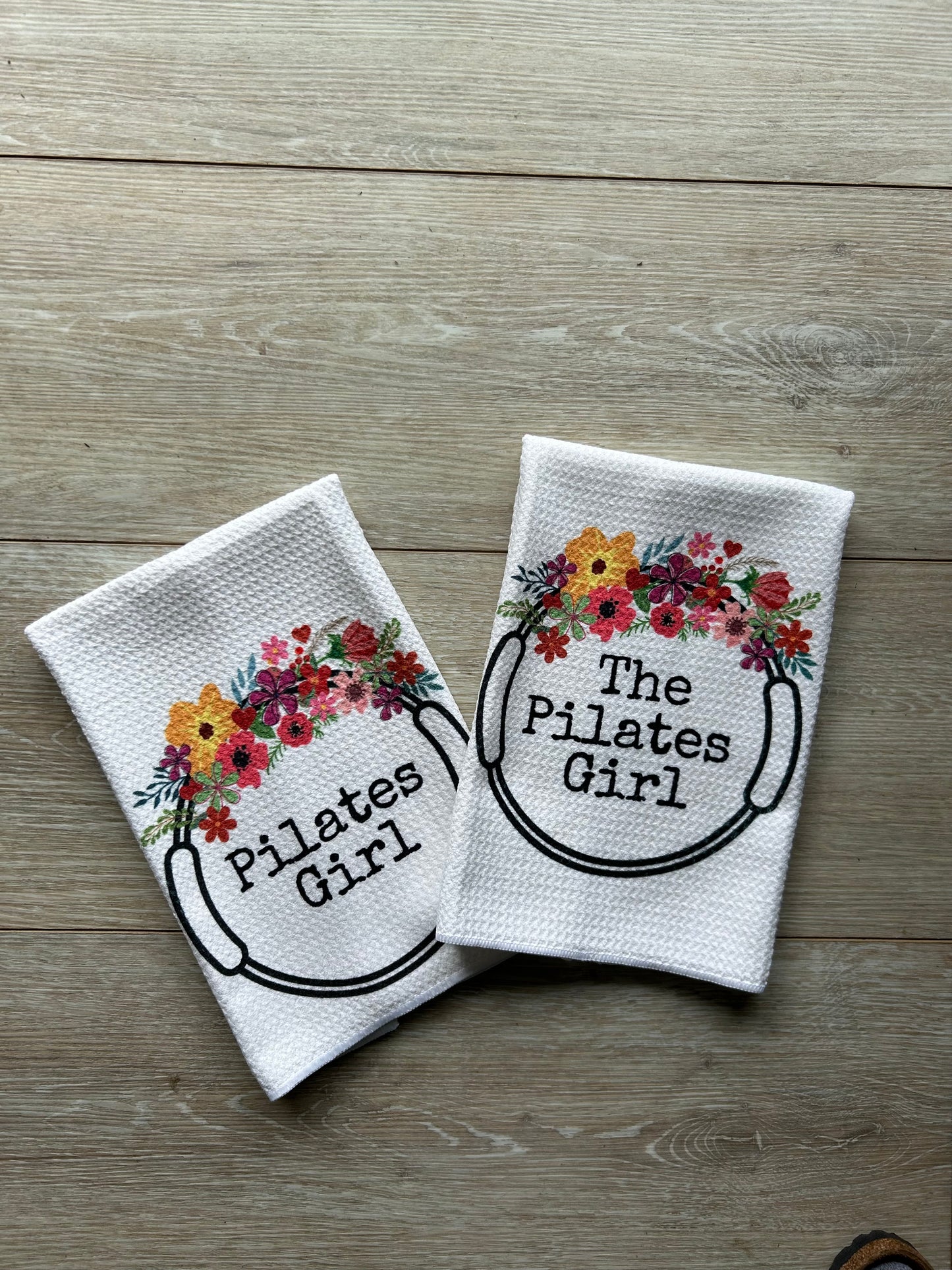 The Pilates Girl floral ring towel