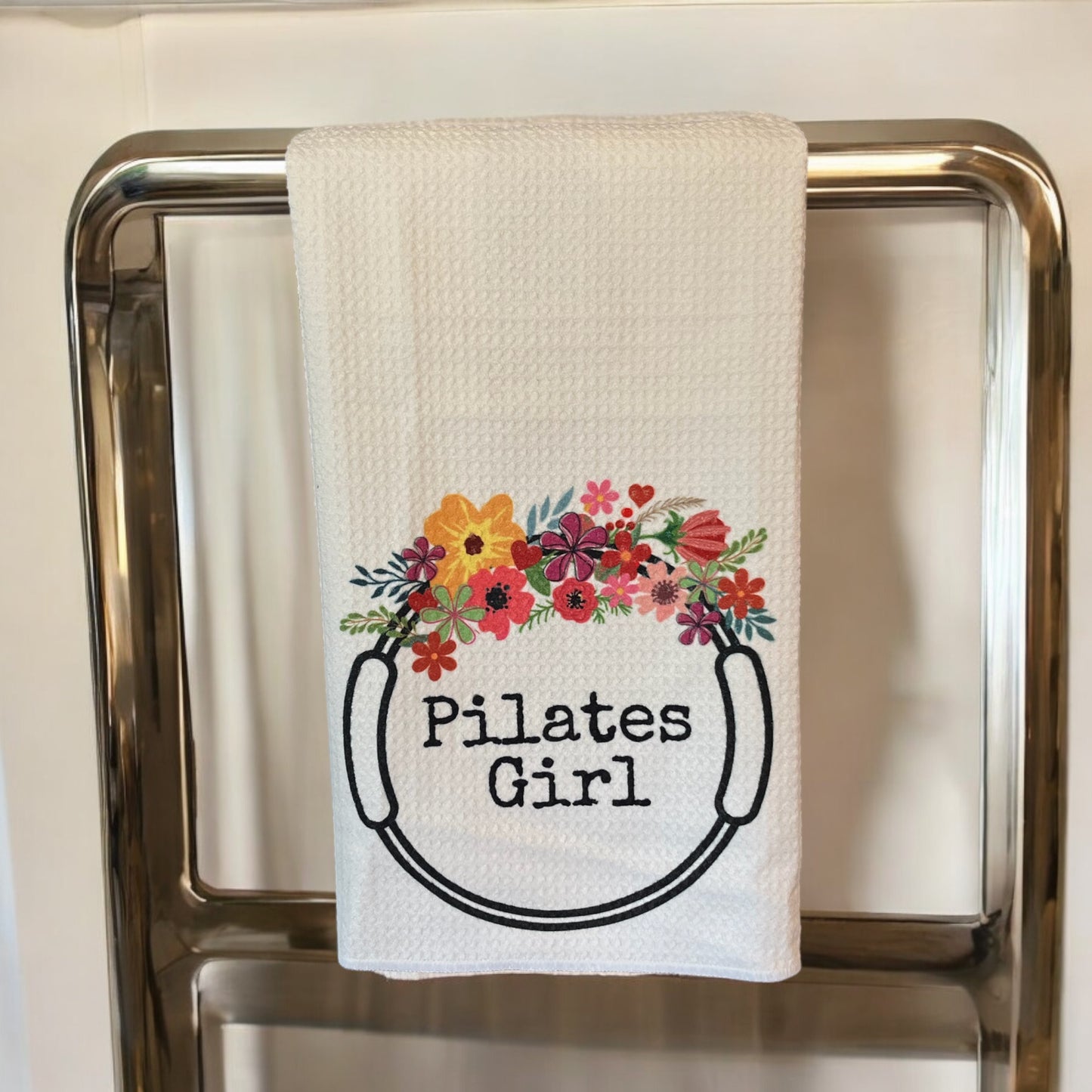 Pilates Girl Floral Ring Towel