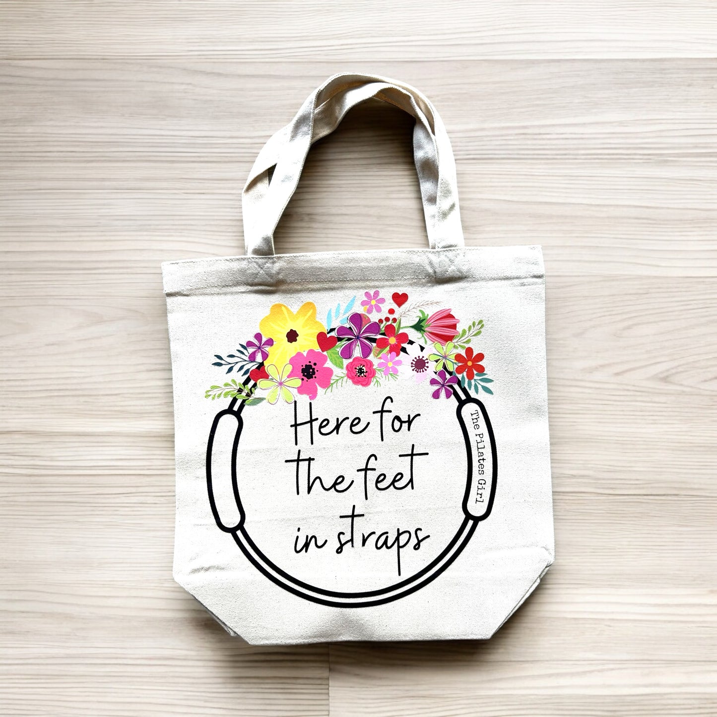 “Here For The Feet In Straps” Canvas Tote