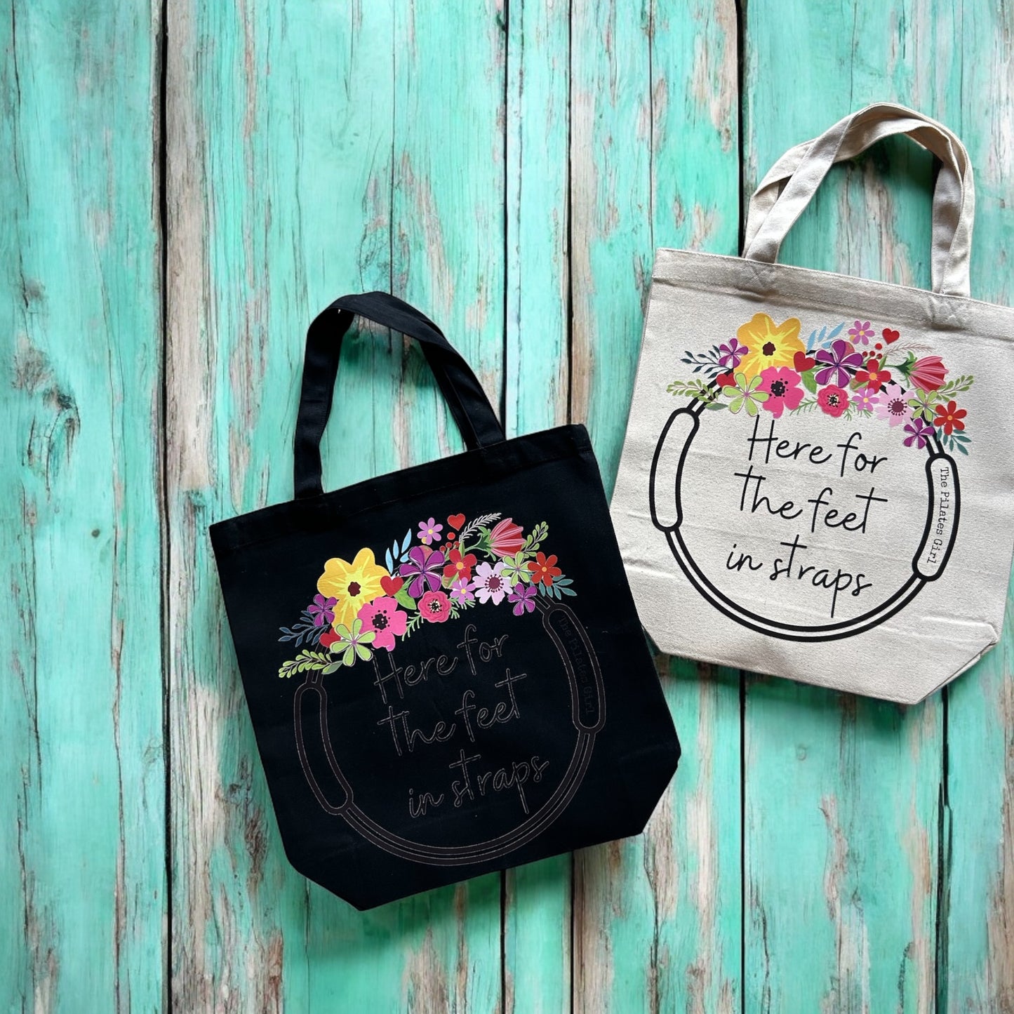 “Here For The Feet In Straps” Canvas Tote