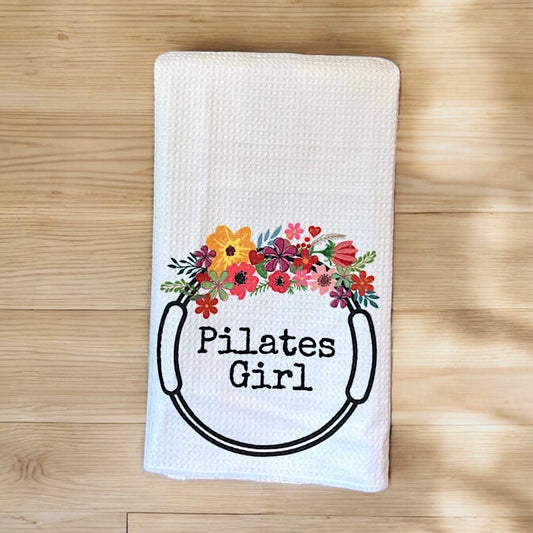 Pilates Girl Floral Ring Towel