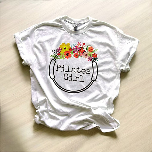 Pilates Girl Floral ring short sleeve t-shirt
