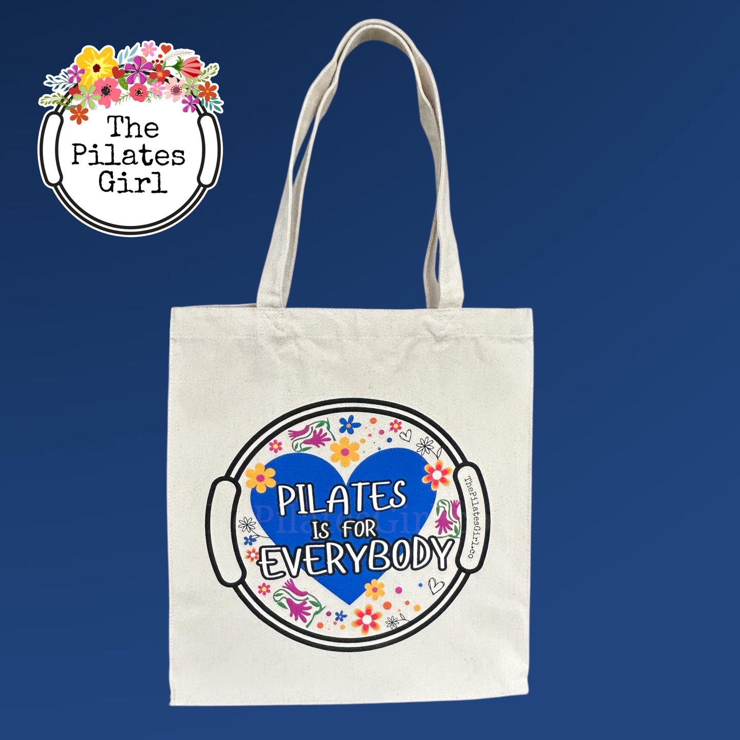 Pilates is for Everybody Canvas Tote - Inclusive Fitness Bag | ThePilatesGirl