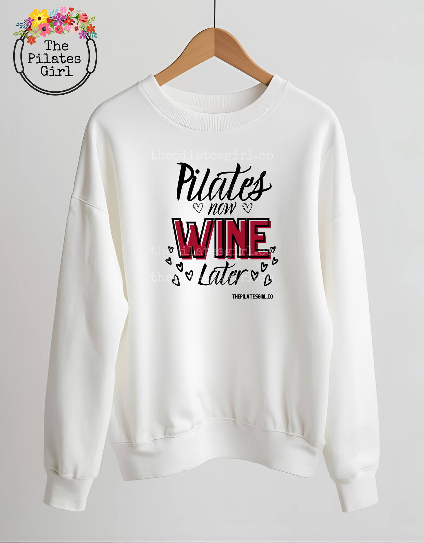 Pilates now wine later sweatshirt, fitness sweatshirt, funny fitness, Pilates gifts