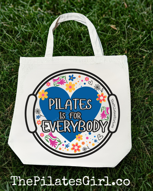 Pilates is for everybody canvas tote