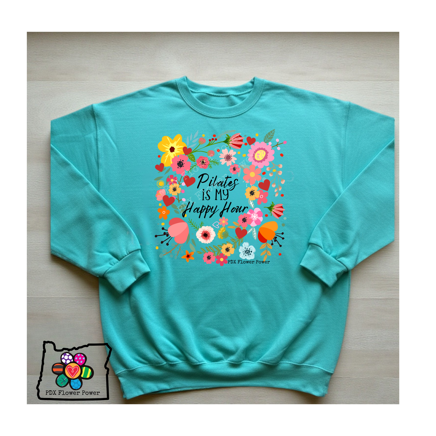 Pilates is My Happy Hour Sweatshirt - Funny Fitness Apparel | ThePilatesGirl