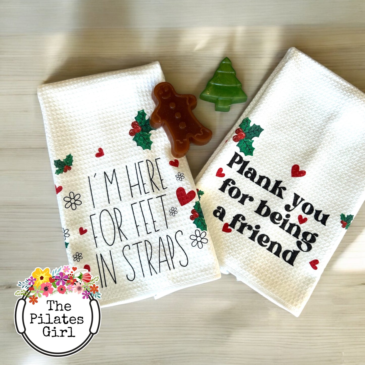 Here for the feet in straps Plank you for being a friend holiday gift set.