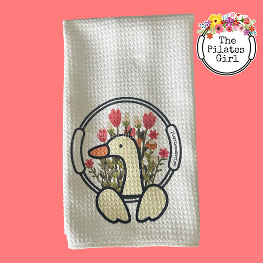 Spring Goose Pilates Towel - Floral Pilates Ring Design | ThePilatesGirl