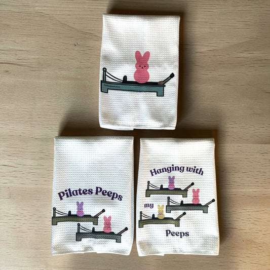 Pilates Peep Towel Set of 3, Spring Pilates, Reformer Pilates  towel set | ThePilatesGirl