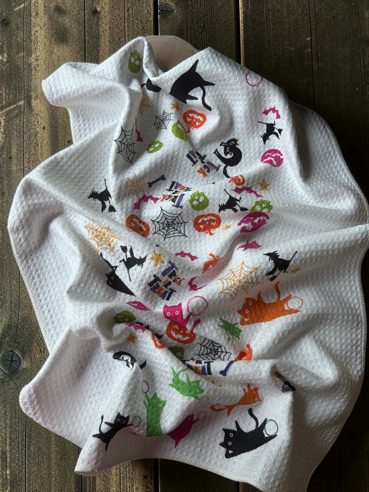Halloween Pilates cat towel set,  Cat Pilates towels | ThePilatesGirl