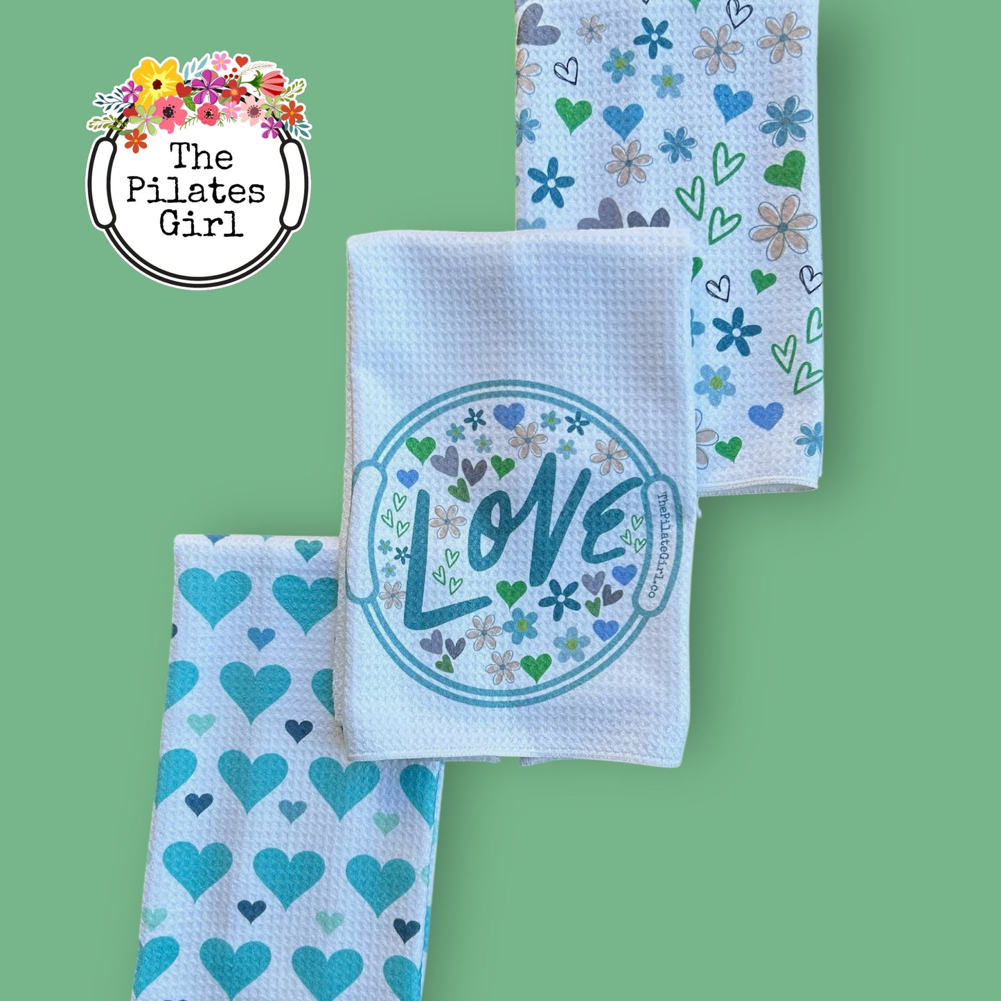 Pilates Towel Set - 3-Piece Pilates Love | ThePilatesGirl