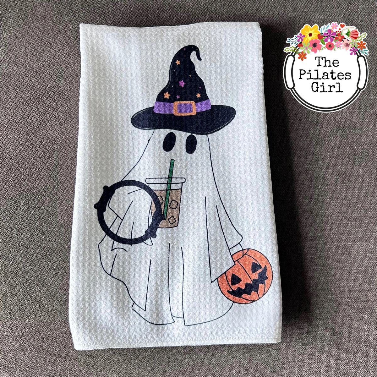 Coffee Ghost Pilates ring towel | ThePilatesGirl