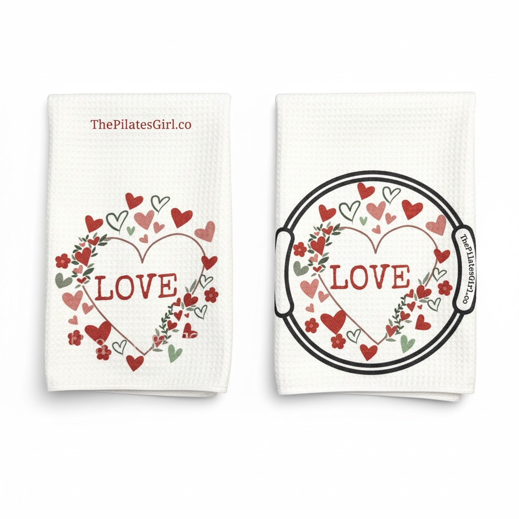 Pilates Love Towel Set - Valentine's Day Gift for Pilates Lovers | ThePilatesGirl