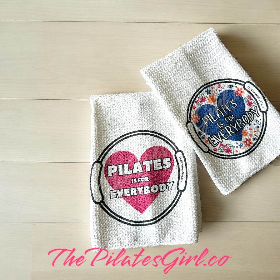 Pilates is for Everybody Towel set -Pilates ring towel set, Pilates for all  Waffle Weave | ThePilatesGirl