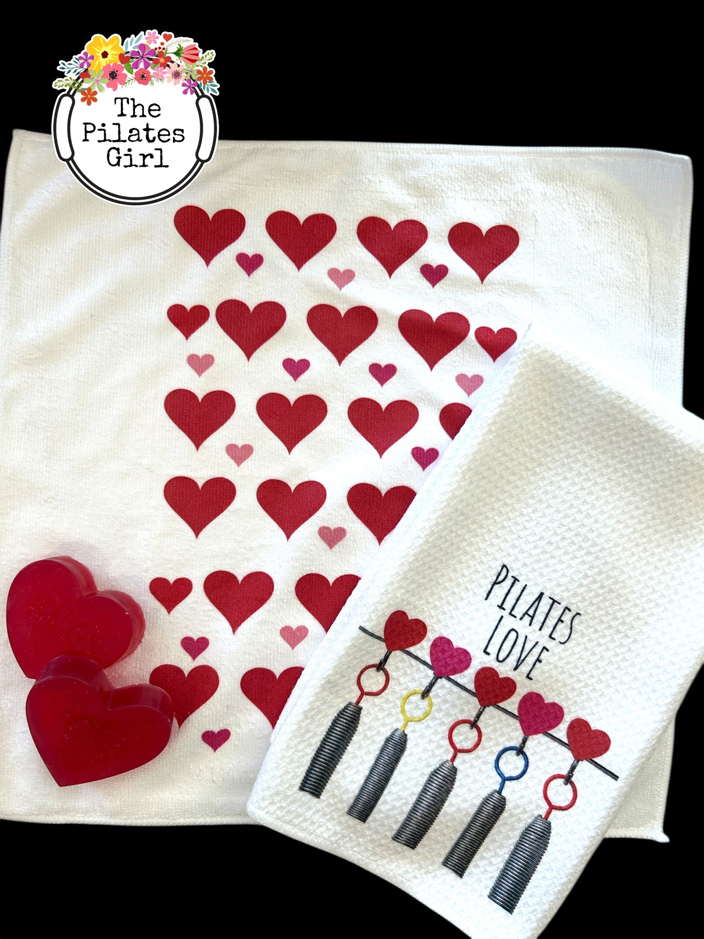 Valentine Pilates Towel & Soap  set- Pilates Love, Pilates Reformer, Valentines,  | ThePilatesGirl