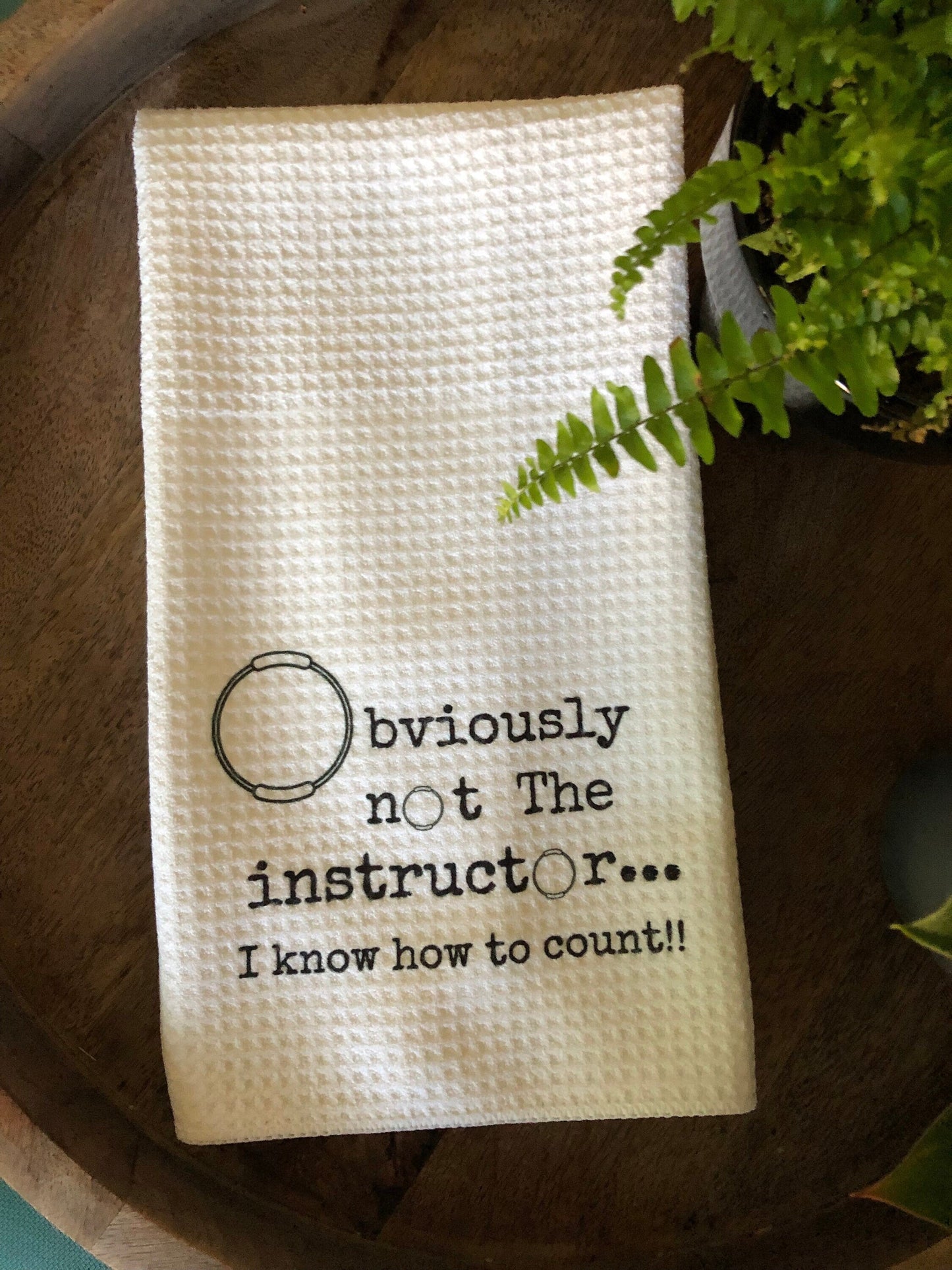 Obviously Not The Instructor Funny Pilates Towel - Humor | ThePilatesGirl