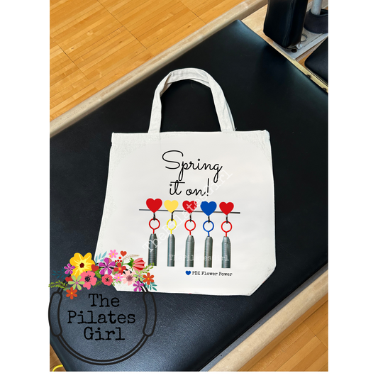 “Spring it on” Canvas Tote